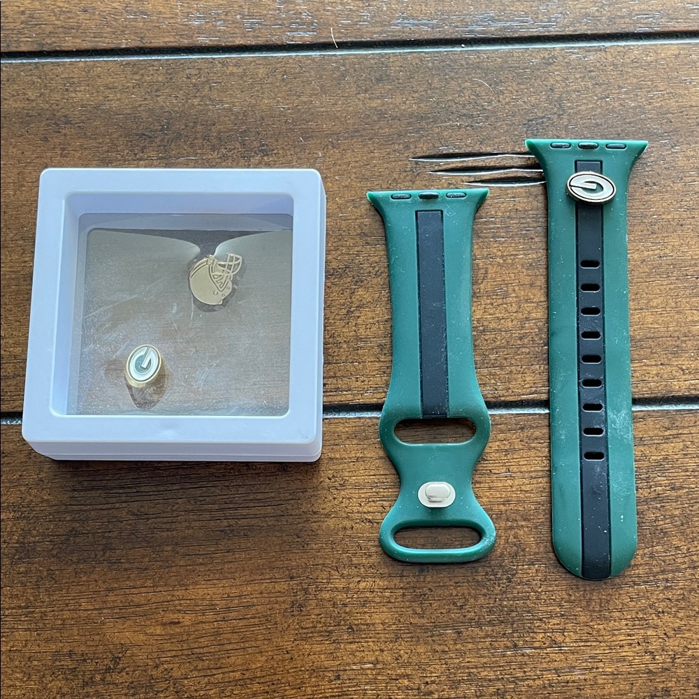 Green Bay Packers Green and Black Apple Watch Band